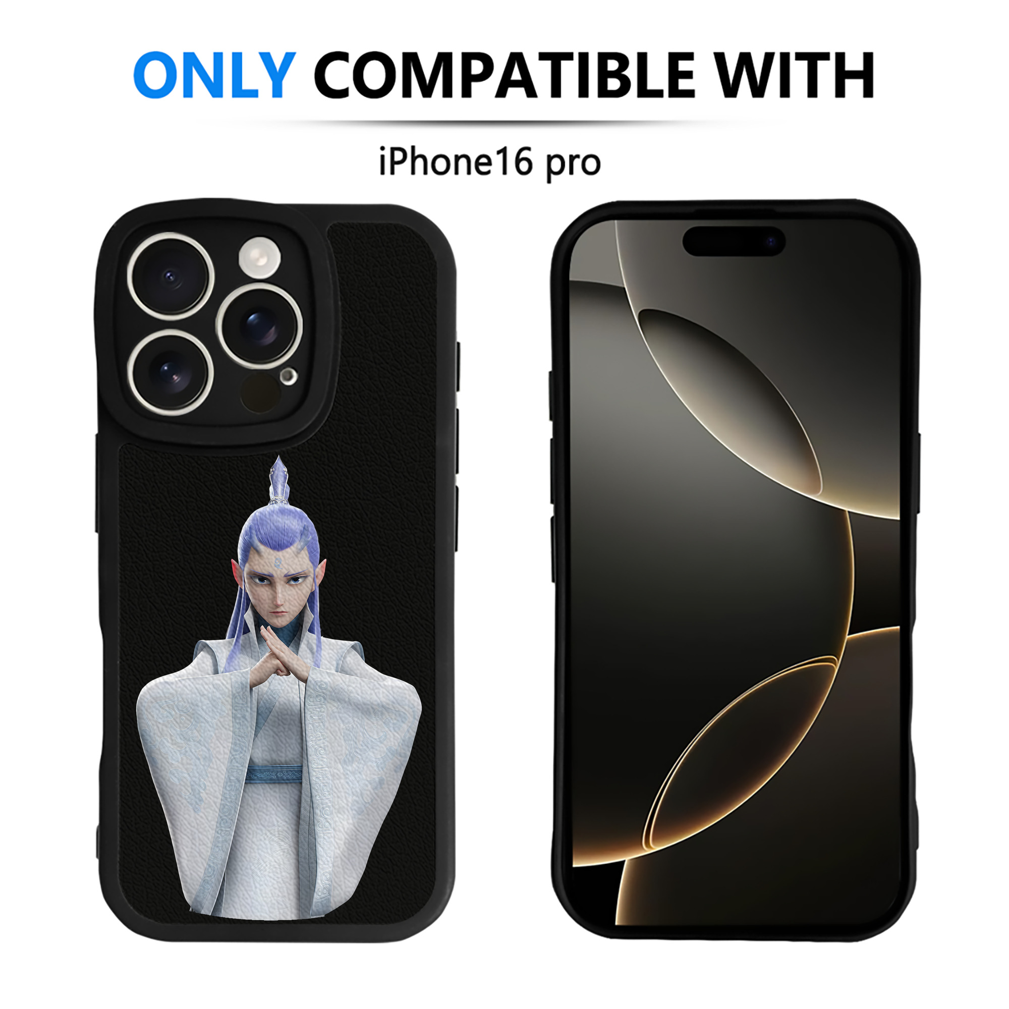 （画像用） Ne Zha 2 ナタ 魔童の大暴れ 【iPhone 16シリーズ対応】シリコンスマホケース（レザー調） 材質：シリコン